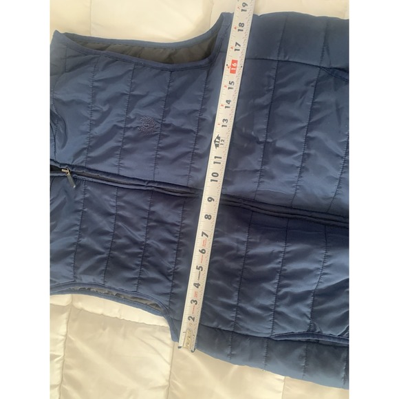 Chaps Mens Navy Blue Puffer Vest Size Small Reg Sleeveless Top Vest W/pockets - Picture 6 of 9